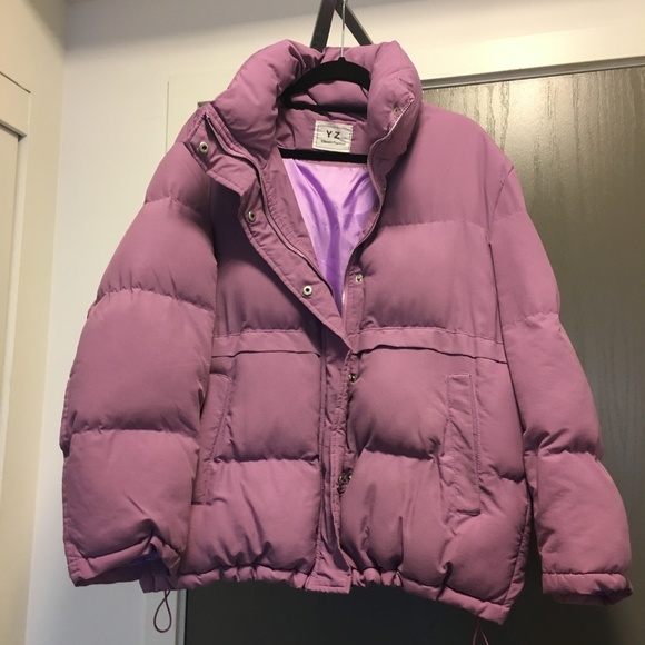 Korean Lavender puffer jacket Bomber - One Size - Picture 2 of 5